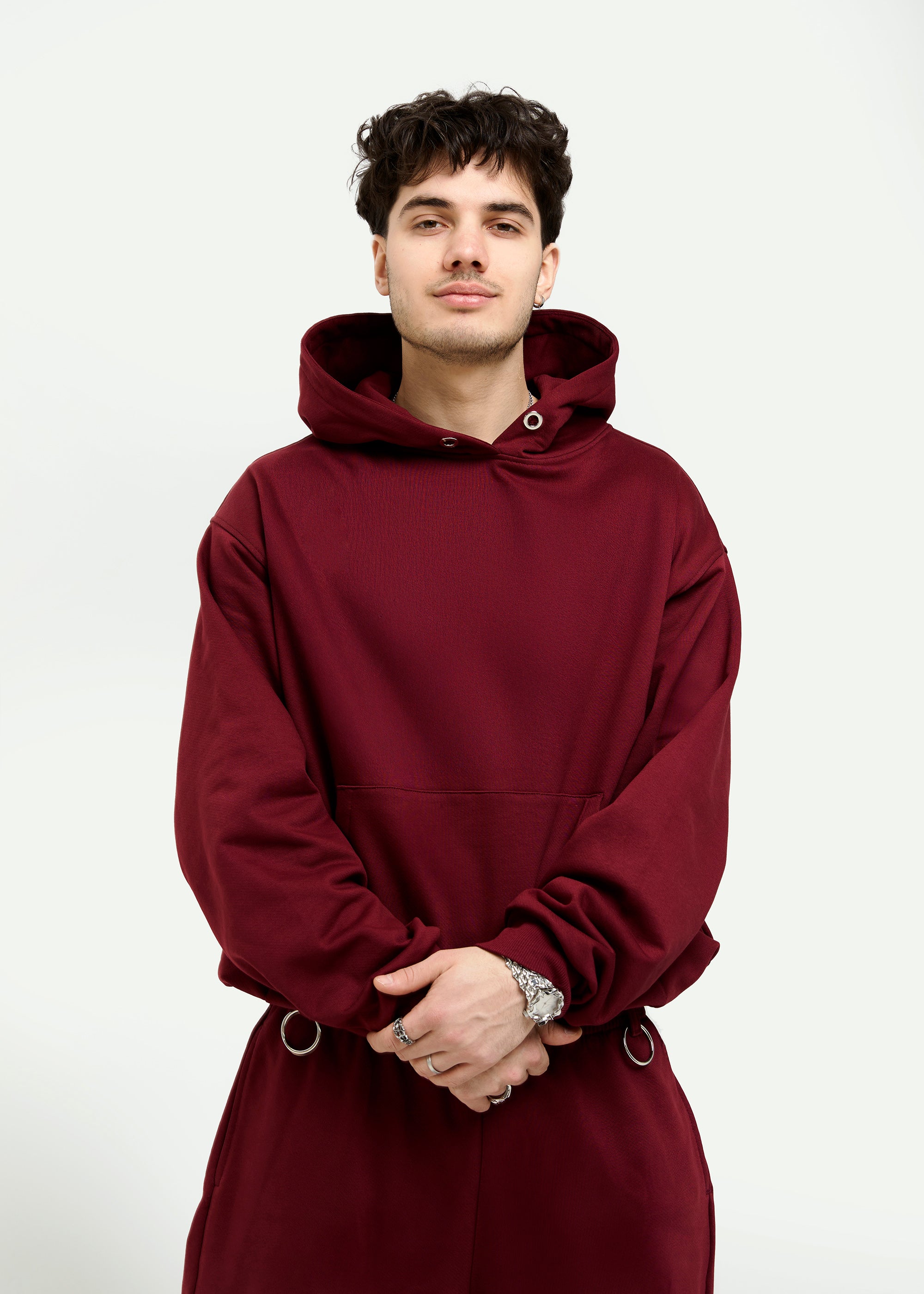 BASIC burgundy hoodie