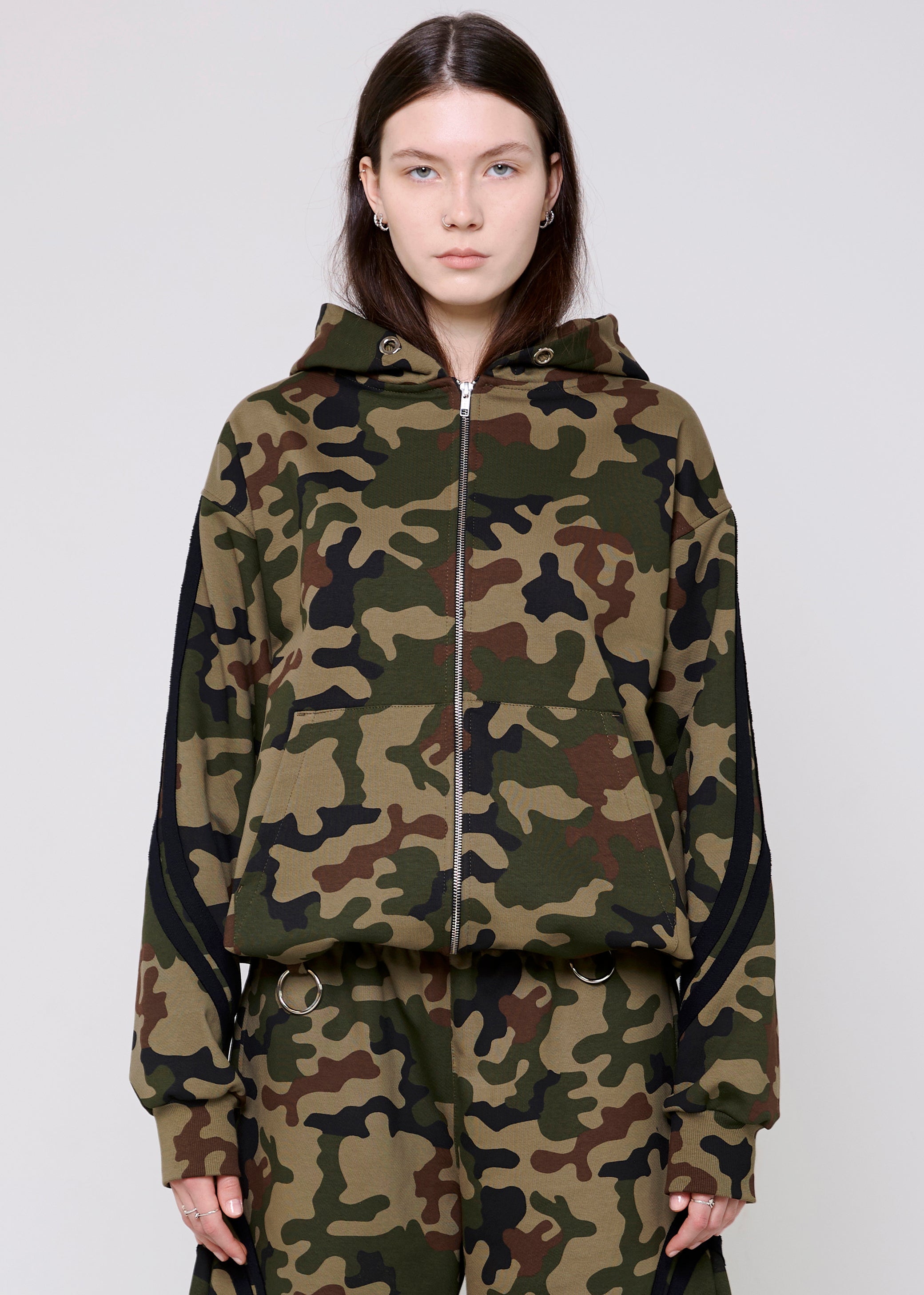 BASIC ARMY zipped hoodie