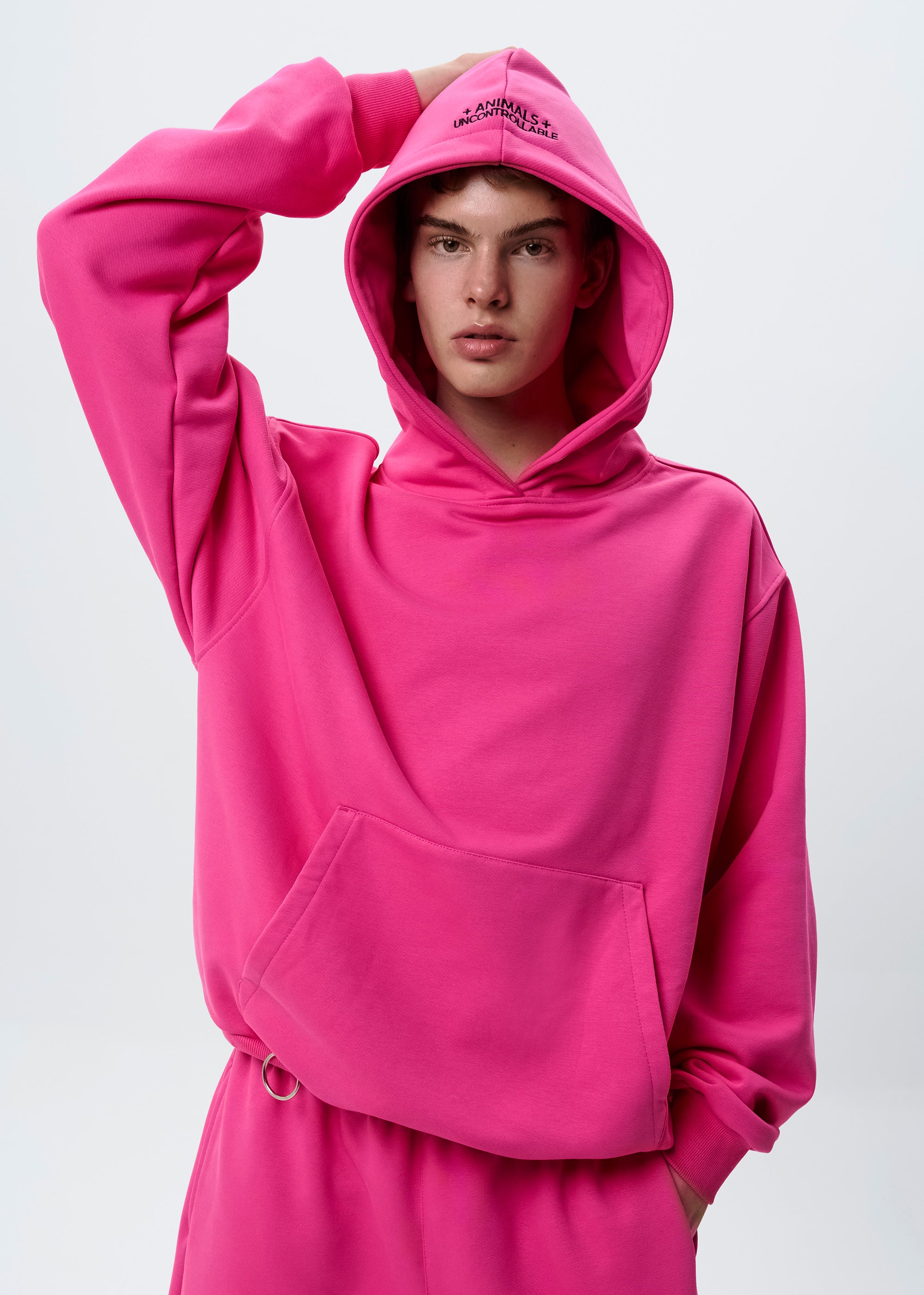 BASIC pink hoodie
