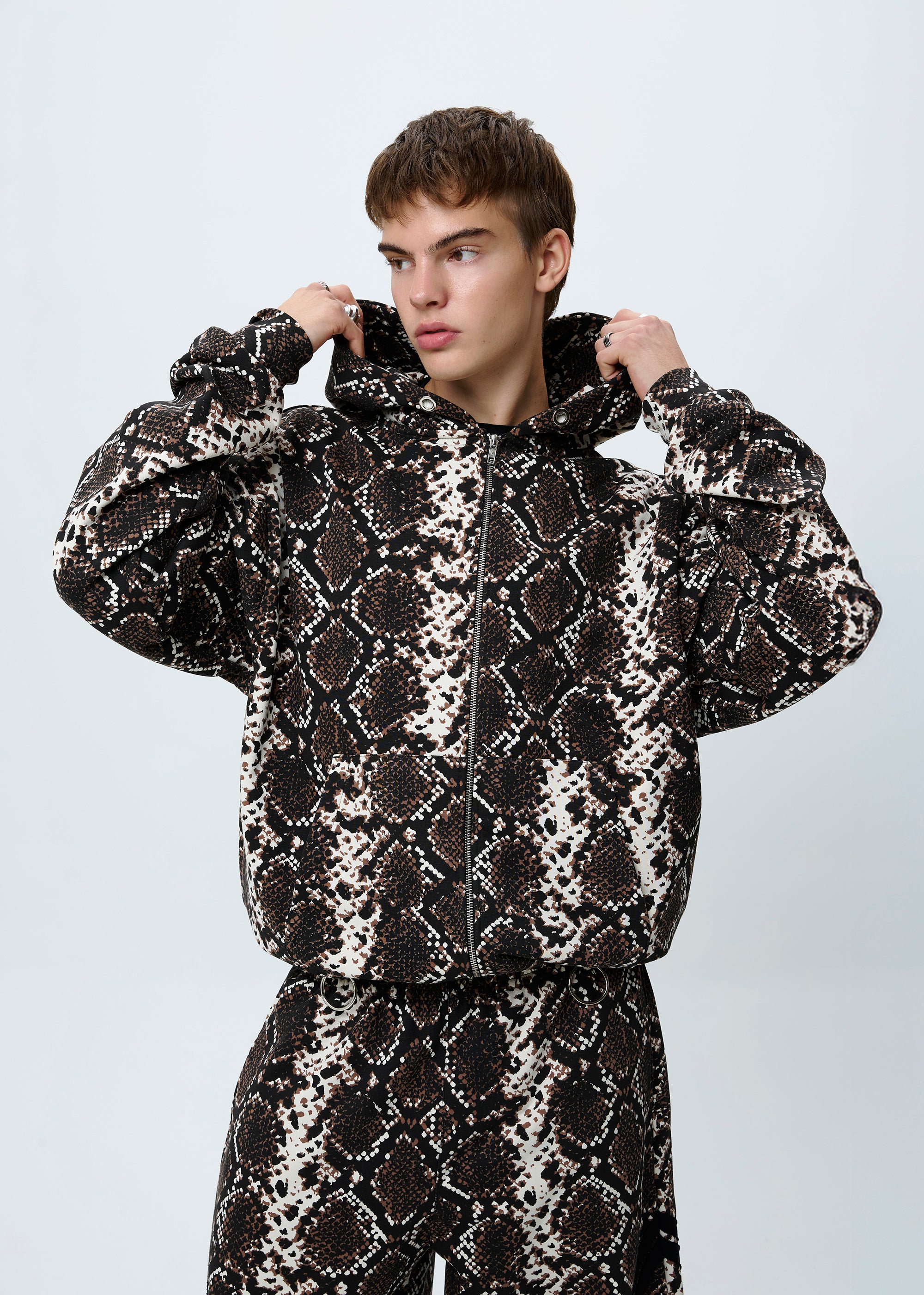 SNAKE zipped hoodie